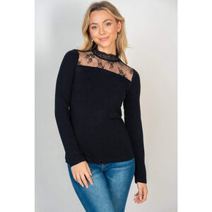 Black Lace Choker Top